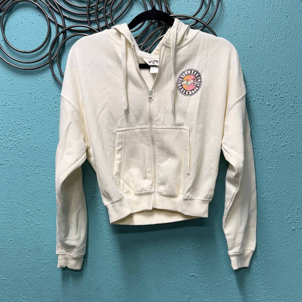 Billabong Off-White Zip-Up Hoodie